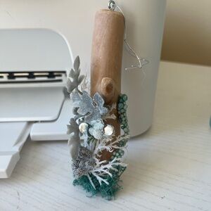 Teal Nautical Driftwood Ornament